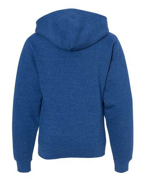 Independent Trading Co SS4001YZ Youth Midweight Full-Zip Hooded Sweatshirt - Royal Heather - HIT a Double