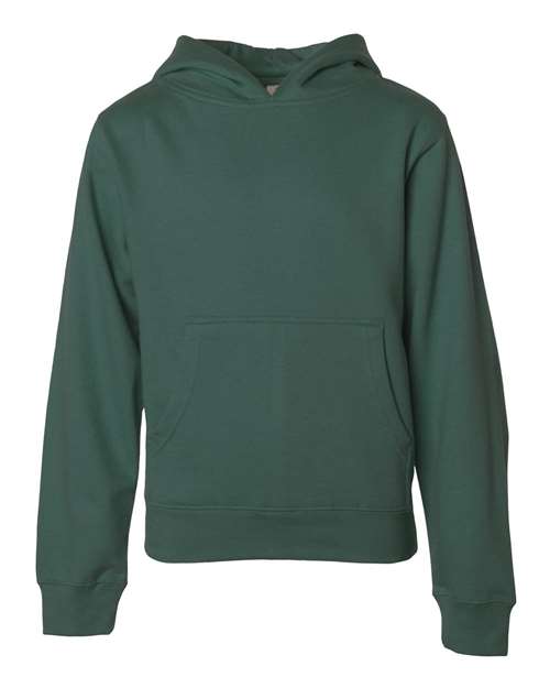 Independent Trading Co SS4001Y Youth Midweight Hooded Sweatshirt - Alpine Green - HIT a Double