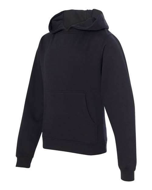 Independent Trading Co SS4001Y Youth Midweight Hooded Sweatshirt - Black - HIT a Double