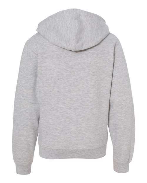 Independent Trading Co SS4001Y Youth Midweight Hooded Sweatshirt - Grey Heather - HIT a Double
