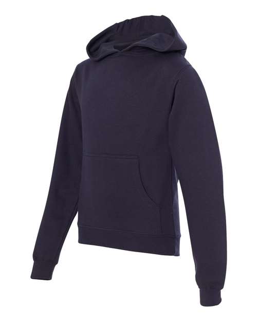 Independent Trading Co SS4001Y Youth Midweight Hooded Sweatshirt - Navy - HIT a Double