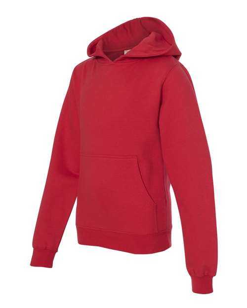 Independent Trading Co SS4001Y Youth Midweight Hooded Sweatshirt - Red - HIT a Double