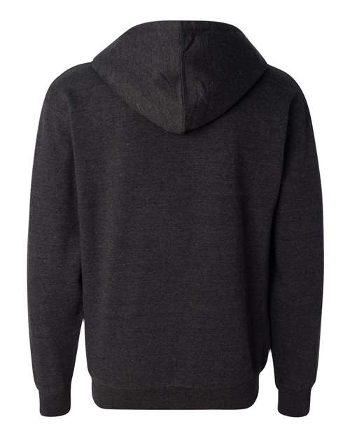Independent Trading Co SS4500Z Midweight Full-Zip Hooded Sweatshirt - Charcoal Heather - HIT a Double