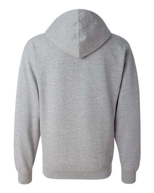 Independent Trading Co SS4500Z Midweight Full-Zip Hooded Sweatshirt - Grey Heather - HIT a Double