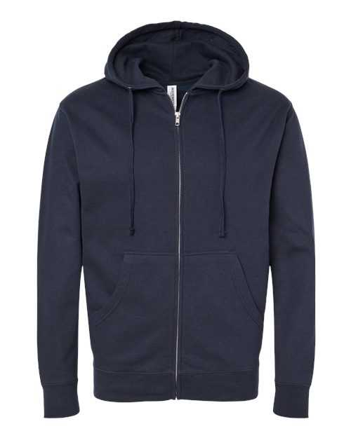 Independent Trading Co SS4500Z Midweight Full-Zip Hooded Sweatshirt - Navy - HIT a Double