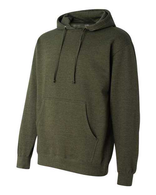 Independent Trading Co SS4500 Midweight Hooded Sweatshirt - Army Heather - HIT a Double