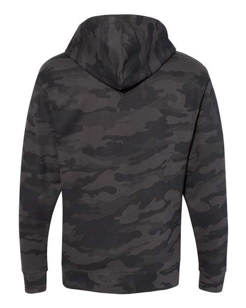 Independent Trading Co SS4500 Midweight Hooded Sweatshirt - Black Camo - HIT a Double