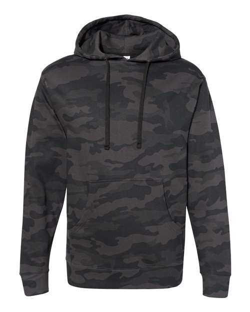 Independent Trading Co SS4500 Midweight Hooded Sweatshirt - Black Camo - HIT a Double