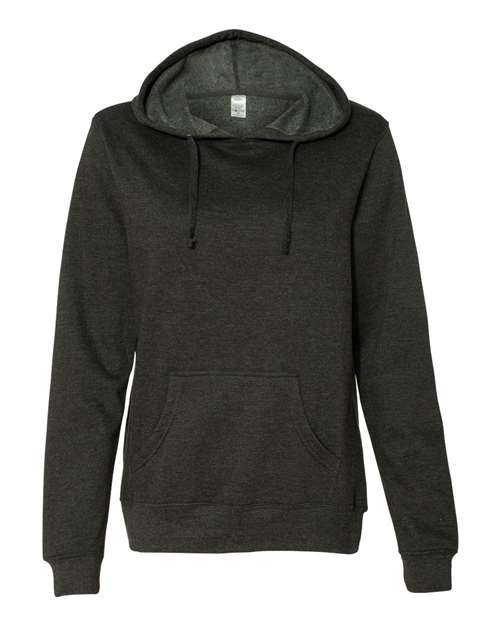 Independent Trading Co SS650 Juniors Heavenly Fleece Lightweight Hooded Sweatshirt - Charcoal Heather - HIT a Double