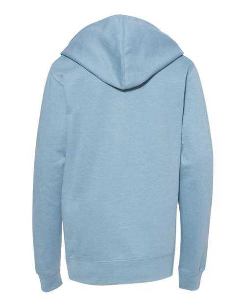 Independent Trading Co SS650 Juniors Heavenly Fleece Lightweight Hooded Sweatshirt - Misty Blue - HIT a Double