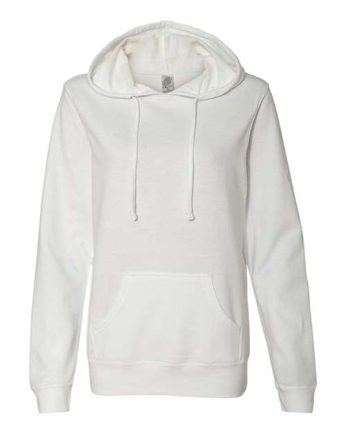 Independent Trading Co SS650 Juniors Heavenly Fleece Lightweight Hooded Sweatshirt - White - HIT a Double