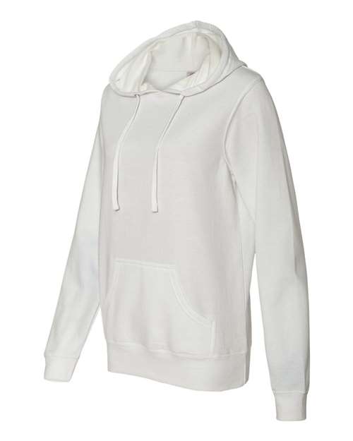 Independent Trading Co SS650 Juniors Heavenly Fleece Lightweight Hooded Sweatshirt - White - HIT a Double