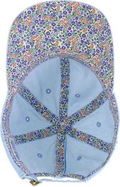 Infinity Her CASSIE Women&#39;s Pigment-Dyed Fashion Undervisor Cap - Cashmere Blue/ Floral - HIT a Double - 2