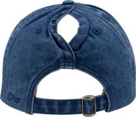 Infinity Her CASSIE Women&#39;s Pigment-Dyed Fashion Undervisor Cap - Navy/ Stripes - HIT a Double - 3