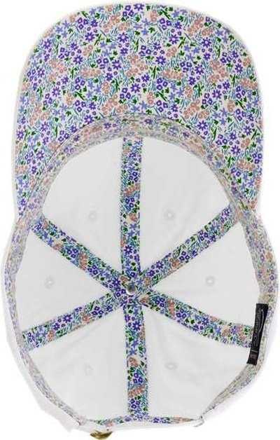 Infinity Her CASSIE Women&#39;s Pigment-Dyed Fashion Undervisor Cap - White/ Floral - HIT a Double - 2