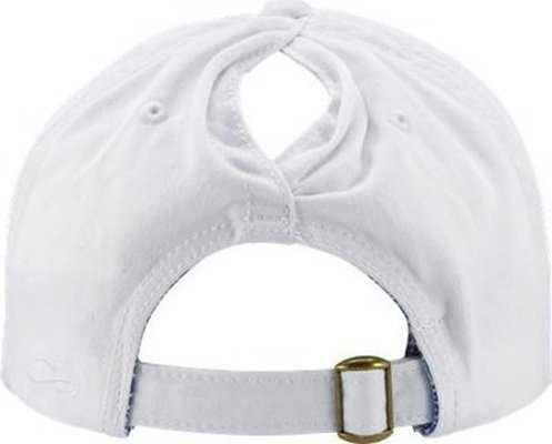 Infinity Her CASSIE Women&#39;s Pigment-Dyed Fashion Undervisor Cap - White/ Floral - HIT a Double - 3