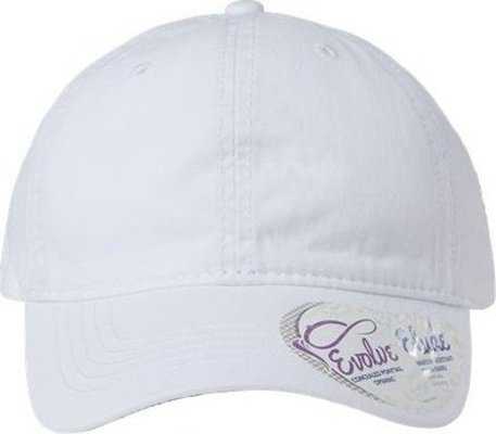 Infinity Her CASSIE Women&#39;s Pigment-Dyed Fashion Undervisor Cap - White/ Floral - HIT a Double - 1