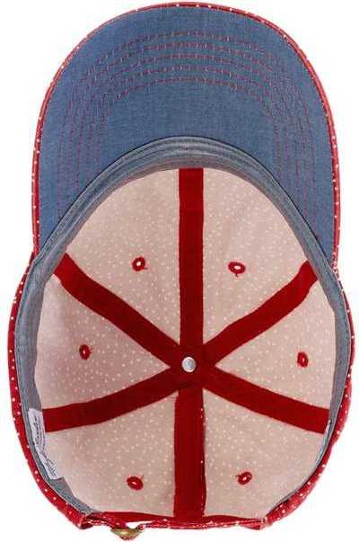 Infinity Her HATTIE Women&#39;s Garment-Washed Fashion Print Cap - Red/ White Polka Dots - HIT a Double - 2