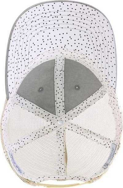 Infinity Her TESS Women&#39;s Washed Mesh Back Cap - Light Gray/ Polka Dots - HIT a Double - 2