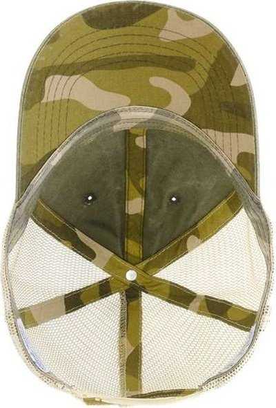 Infinity Her TESS Women&#39;s Washed Mesh Back Cap - Olive/ Camo - HIT a Double - 2