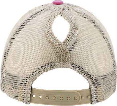 Infinity Her TESS Women&#39;s Washed Mesh Back Cap - Rose/ Polka Dots - HIT a Double - 3