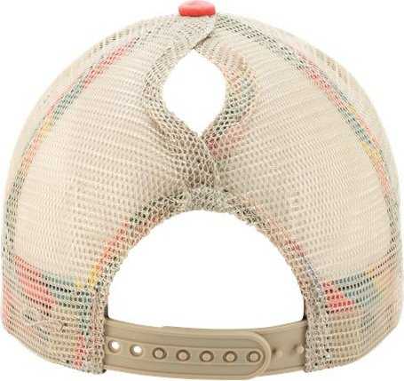 Infinity Her TESS Women&#39;s Washed Mesh Back Cap - Sherbet/ Stripes - HIT a Double - 3