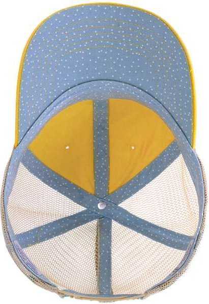 Infinity Her TESS Women&#39;s Washed Mesh Back Cap - Sunset Yellow/ Polka Dots - HIT a Double - 2