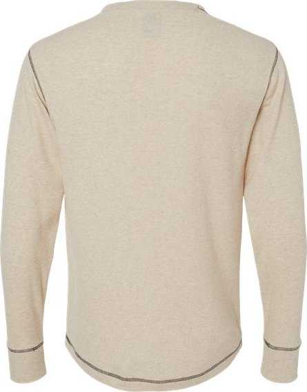 J. America 8238 Vintage Thermal Long Sleeve T-Shirt - Oatmeal Heather - HIT a Double - 2