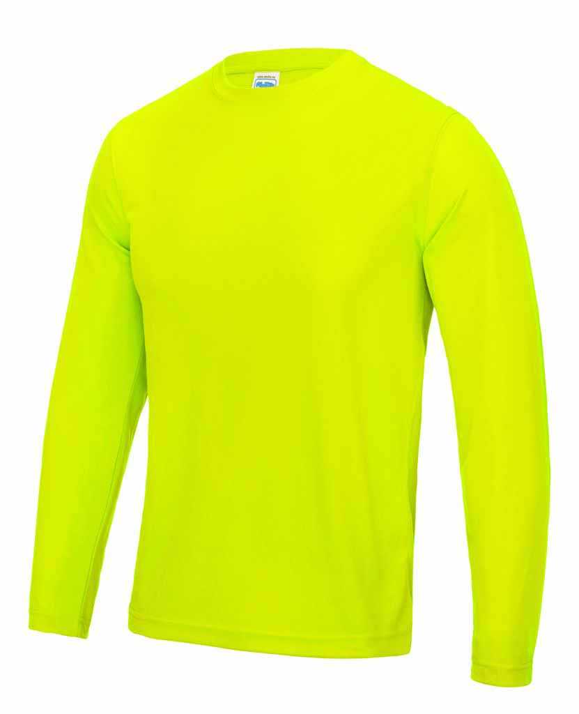 Just Cool JCA002 Long Sleeve Cool Tee - Electric Yellow - HIT a Double