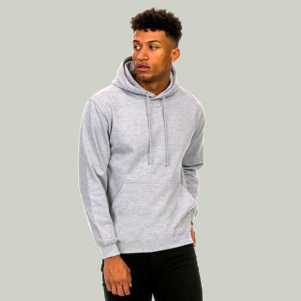 Just Hoods JHA001 College Hoodie - Heather Gray - HIT a Double