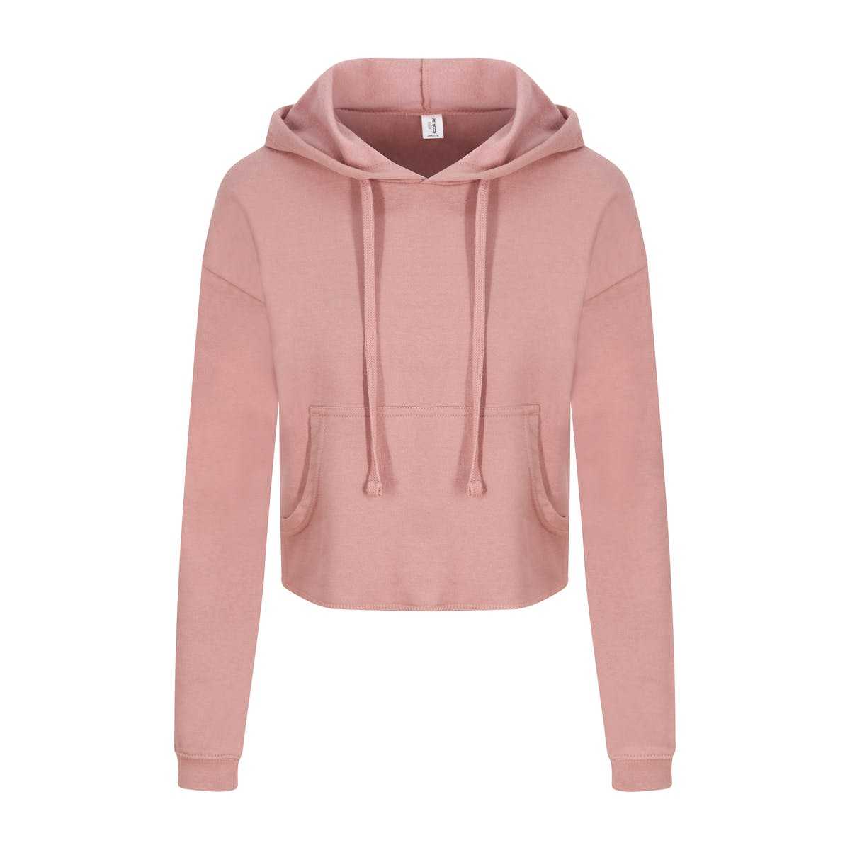 Just Hoods JHA016 Girlie Cropped Hoodie - Dusty Pink - HIT a Double