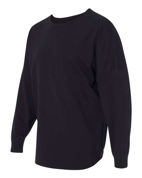 J. America 8229 Unisex Game Day Jersey Long Sleeve T-Shirt - Black - HIT a Double