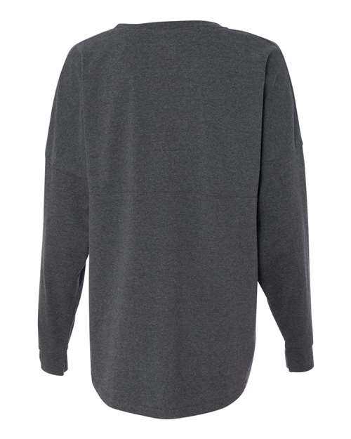 J. America 8229 Unisex Game Day Jersey Long Sleeve T-Shirt - Charcoal Heather - HIT a Double