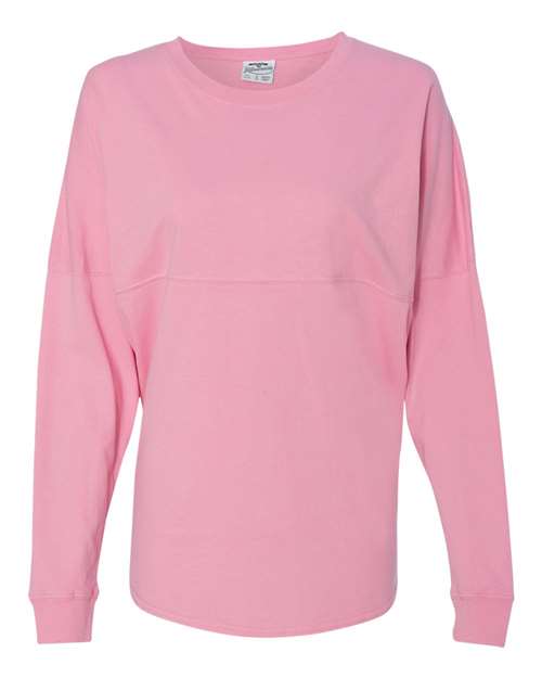 J. America 8229 Unisex Game Day Jersey Long Sleeve T-Shirt - Pink - HIT a Double