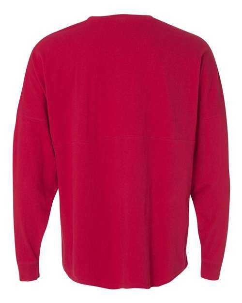 J. America 8229 Unisex Game Day Jersey Long Sleeve T-Shirt - Red - HIT a Double