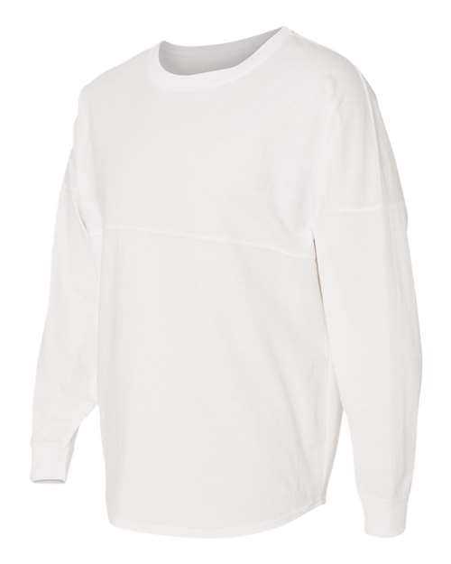 J. America 8229 Unisex Game Day Jersey Long Sleeve T-Shirt - White - HIT a Double