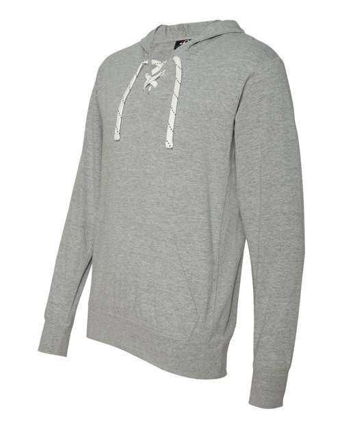 J. America 8231 Jersey Sport Lace Hooded Pullover - Oxford - HIT a Double