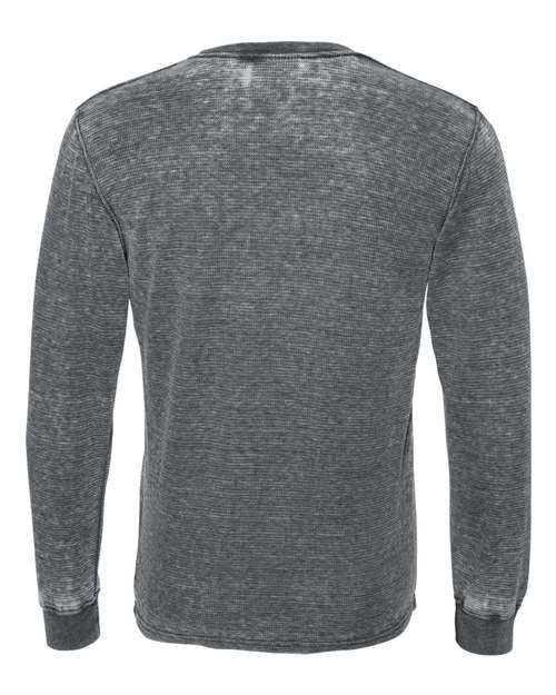 J. America 8241 Vintage Zen Thermal Long Sleeve T-Shirt - Dark Smoke - HIT a Double