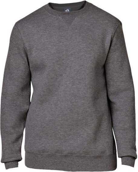 J. America 8424 Premium Fleece Crewneck Sweatshirt - Charcoal Heather - HIT a Double - 1