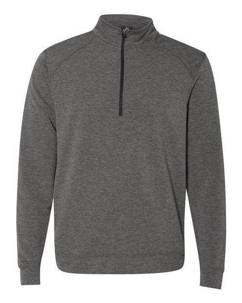 J. America 8434 Omega Stretch Quarter-Zip Pullover - Charcoal Triblend - HIT a Double