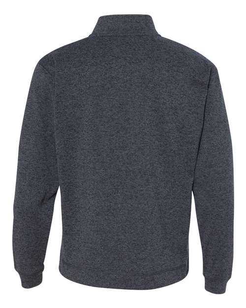 J. America 8614 Cosmic Fleece Quarter-Zip Sweatshirt - Onyx Fleck - HIT a Double