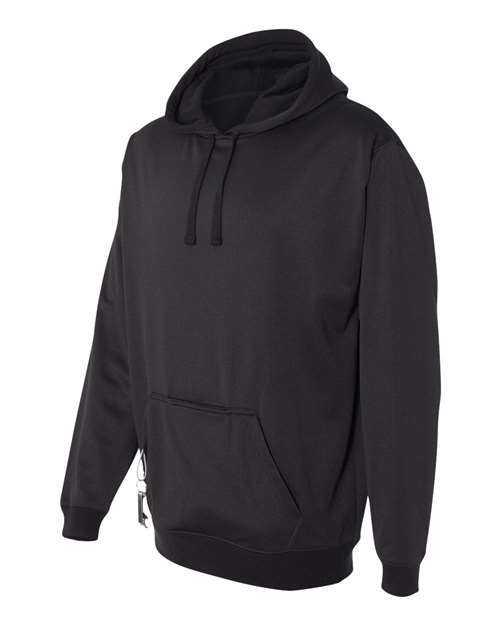 J. America 8615 Polyester Tailgate Hooded Sweatshirt - Black - HIT a Double