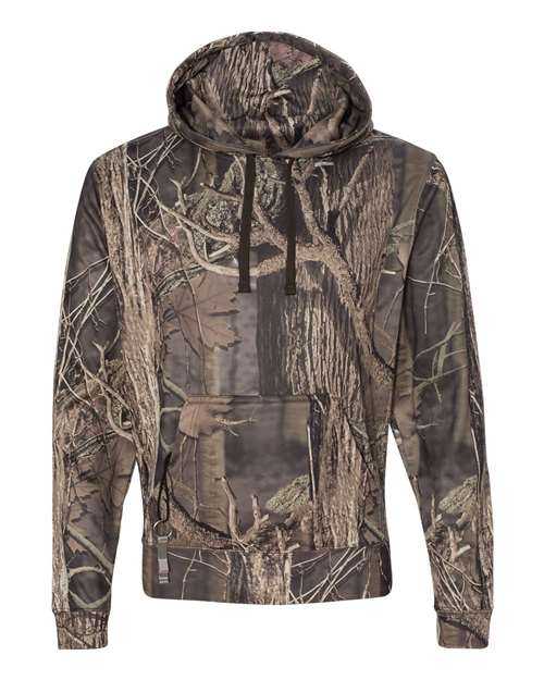 J. America 8615 Polyester Tailgate Hooded Sweatshirt - Outdoor Camo - HIT a Double