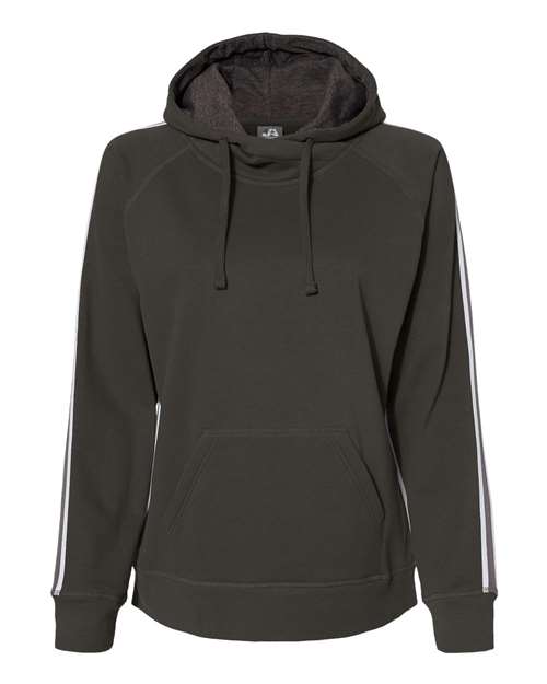 J. America 8640 Rival Fleece Hooded Sweatshirt - Black - HIT a Double