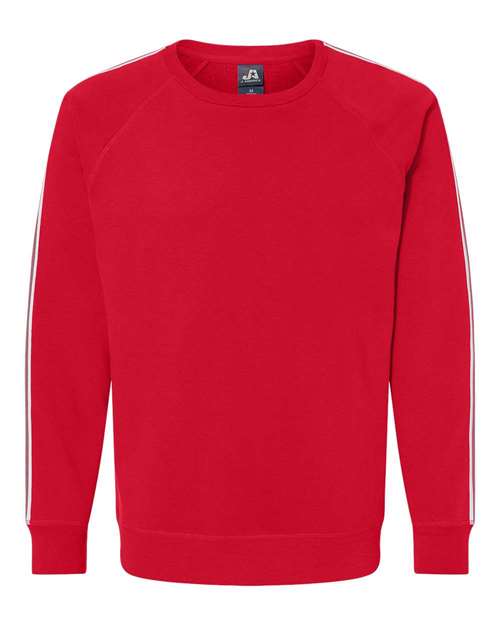 J. America 8641 Rival Fleece Crewneck Sweatshirt - Red - HIT a Double