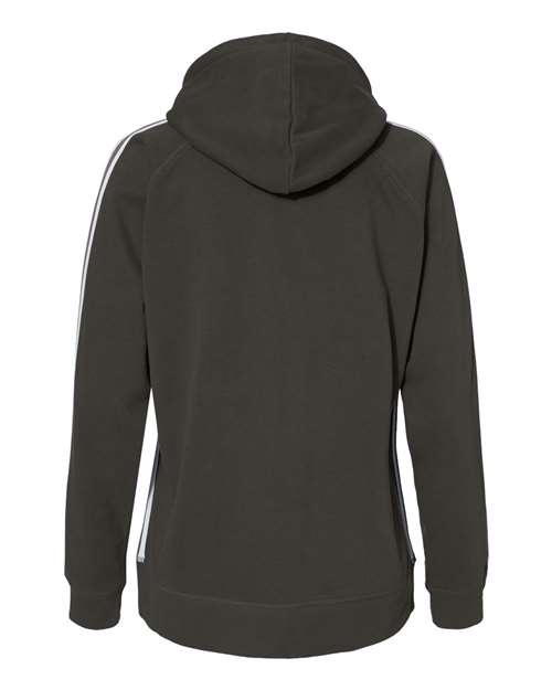 J. America 8642 Women&#39;s Rival Fleece Hooded Sweatshirt - Black - HIT a Double