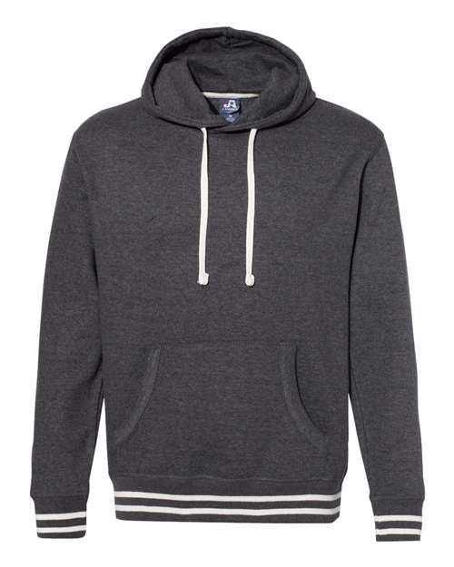 J. America 8649 Relay Fleece Hooded Sweatshirt - Black - HIT a Double