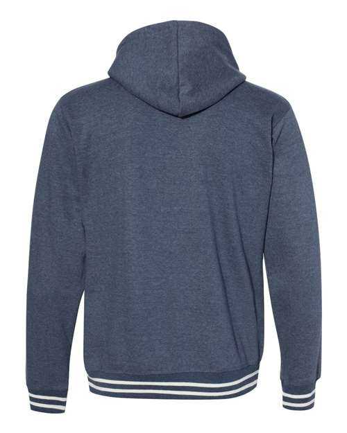 J. America 8649 Relay Fleece Hooded Sweatshirt - Navy - HIT a Double