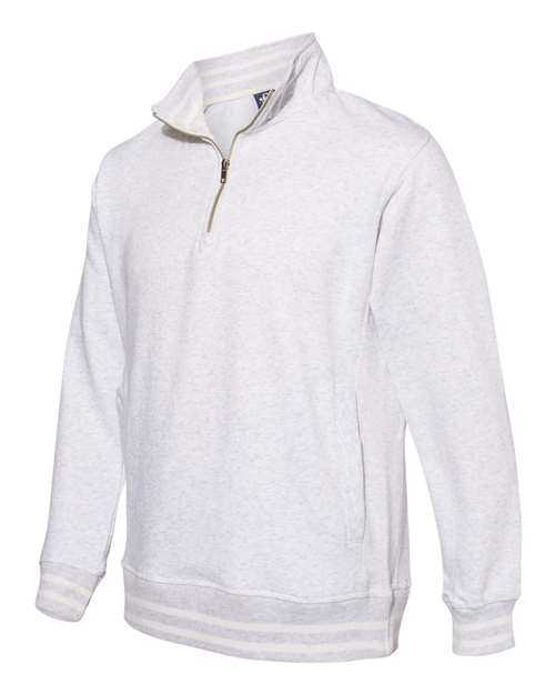 J. America 8650 Relay Fleece Quarter-Zip Sweatshirt - Ash - HIT a Double