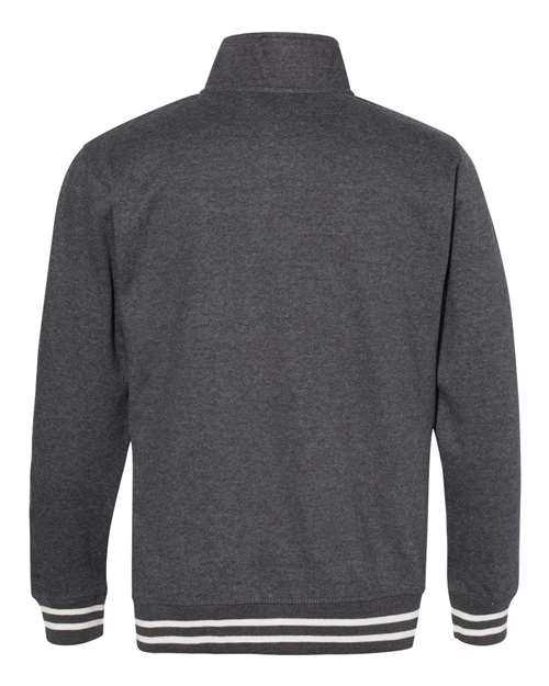 J. America 8650 Relay Fleece Quarter-Zip Sweatshirt - Black - HIT a Double